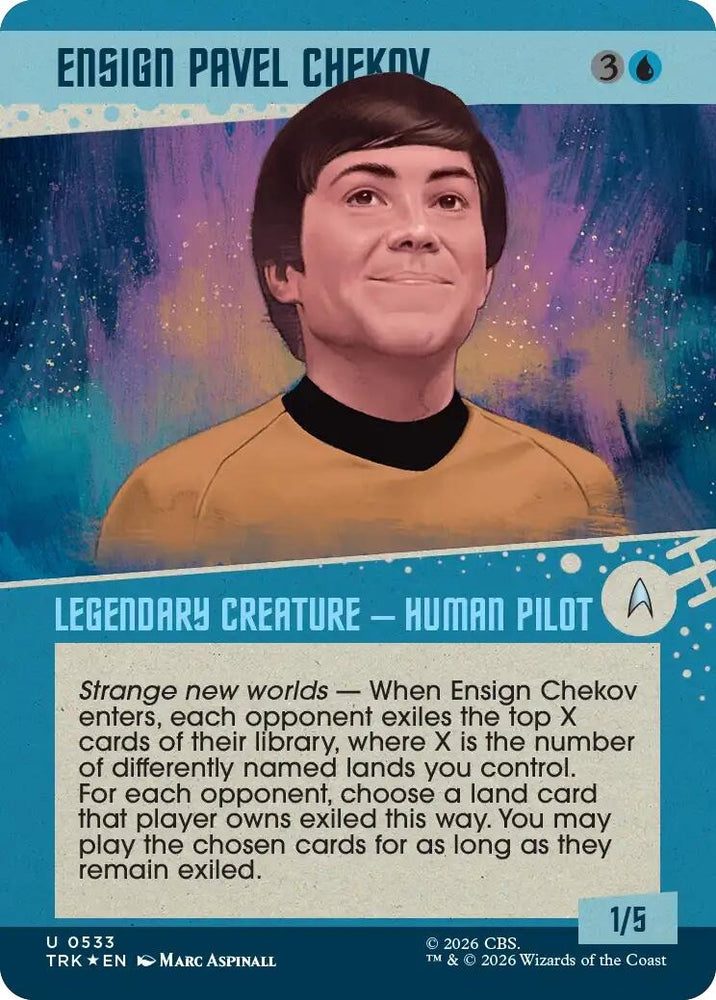 Image for Ensign Pavel Chekov (Showcase) (Surge Foil) (533) (Star Trek) (TRK) - Magic: The Gathering