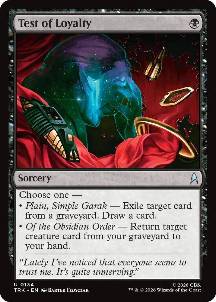 Image for Test of Loyalty (134) (Star Trek) (TRK) - Magic: The Gathering