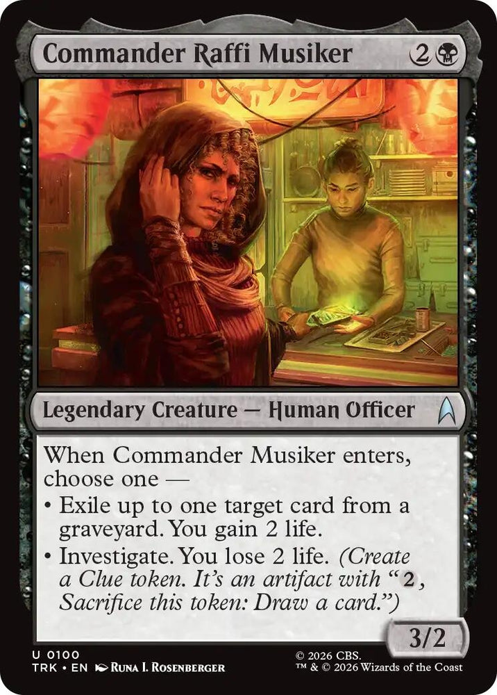 Image for Commander Raffi Musiker (100) (Star Trek) (TRK) - Magic: The Gathering