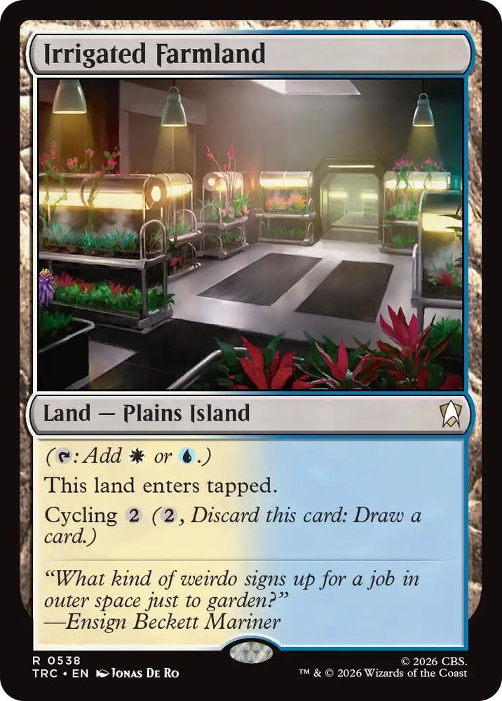 Image for Irrigated Farmland (Surge Foil) (538) (Commander: Star Trek) (TRC) - Magic: The Gathering