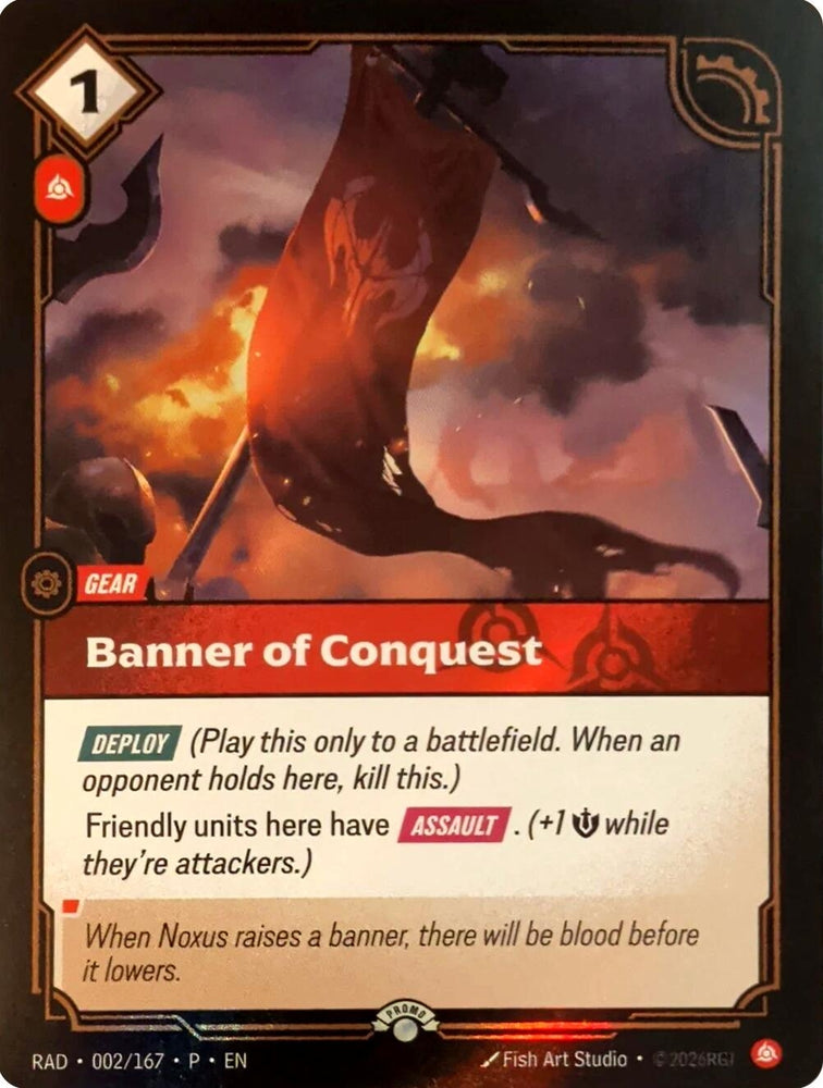 Image for Banner of Conquest (002/167) (Riftbound Organized Play Promotional Cards) (OPP) - Riftbound: League of Legends Trading Card Game