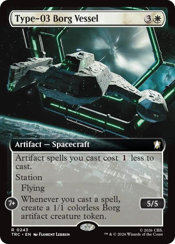 Image for Type-03 Borg Vessel (Extended Art) (243) (Commander: Star Trek) (TRC) - Magic: The Gathering