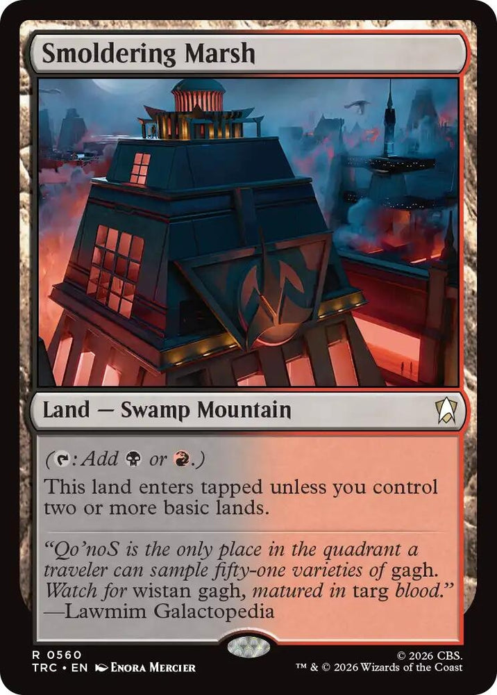 Image for Smoldering Marsh (Surge Foil) (Commander: Star Trek) (TRC) - Magic: The Gathering