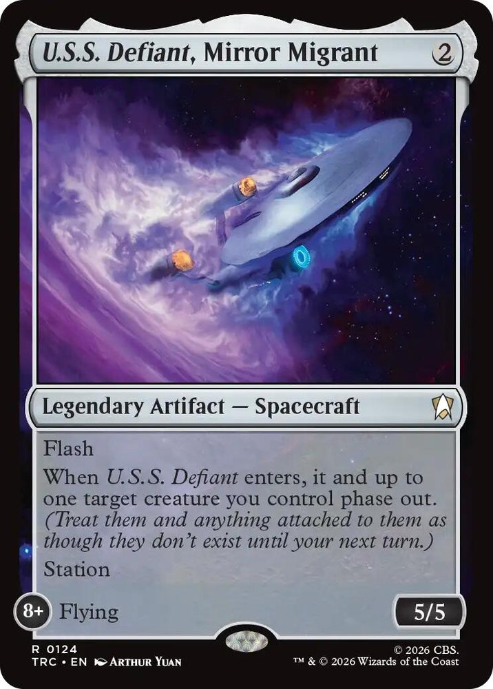Image for U.S.S. Defiant, Mirror Migrant (Surge Foil) (124) (Commander: Star Trek) (TRC) - Magic: The Gathering
