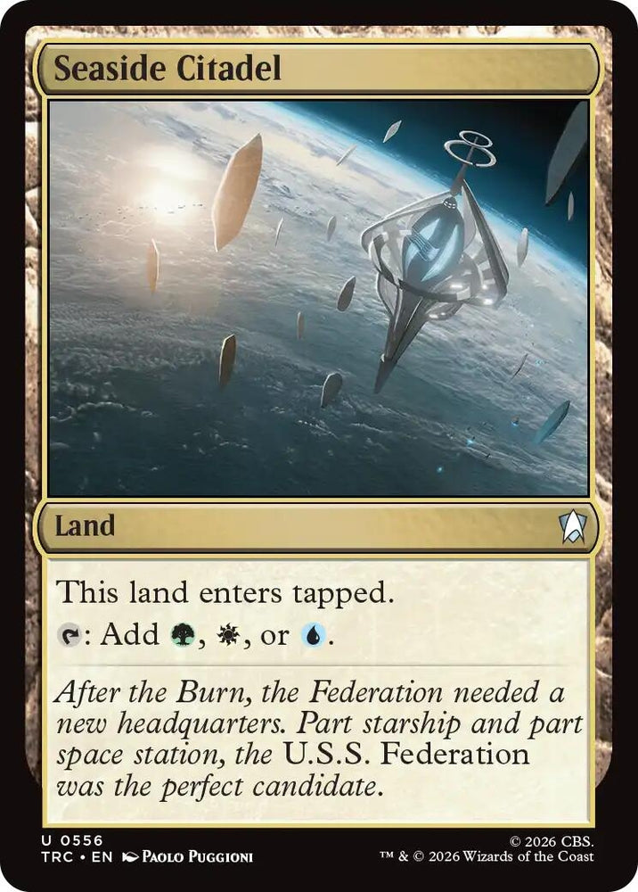Image for Seaside Citadel (Surge Foil) (556) (Commander: Star Trek) (TRC) - Magic: The Gathering