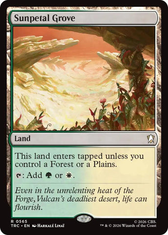 Image for Sunpetal Grove (Surge Foil) (565) (Commander: Star Trek) (TRC) - Magic: The Gathering
