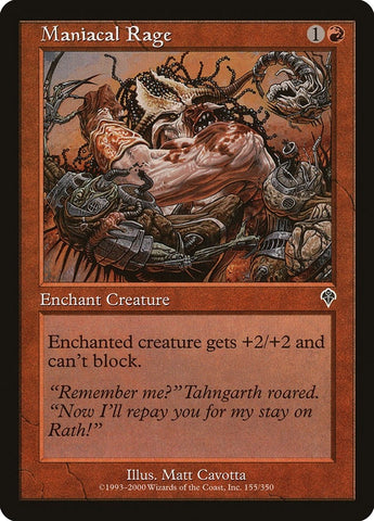 Image for Maniacal Rage (155) [Invasion]