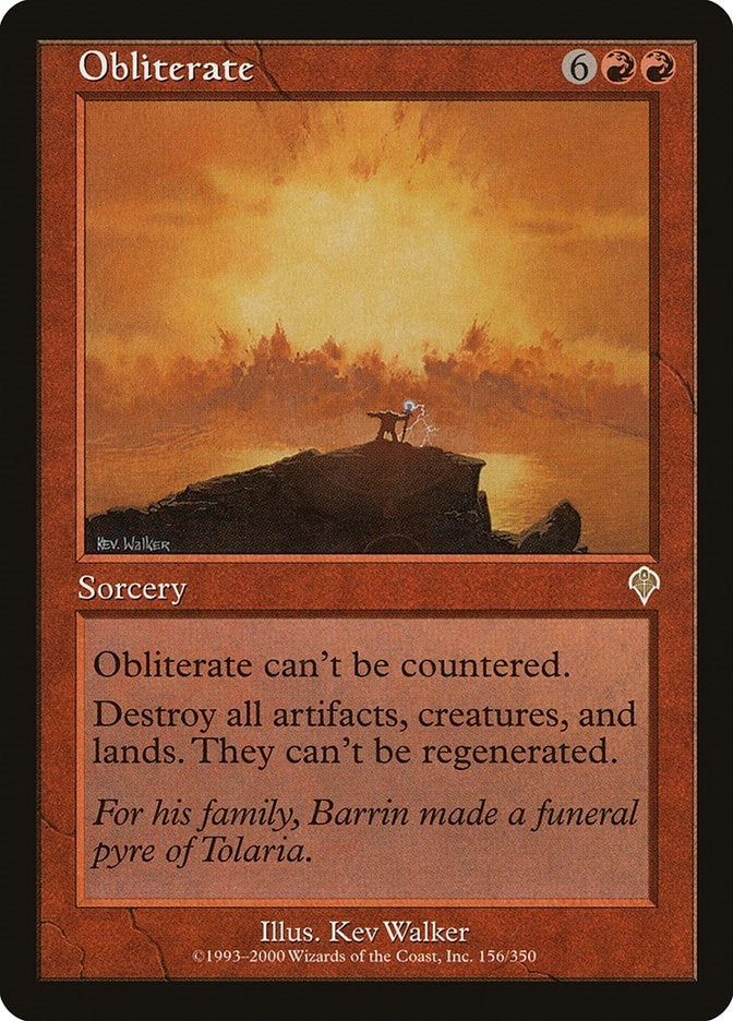 Image for Obliterate (156) [Invasion]