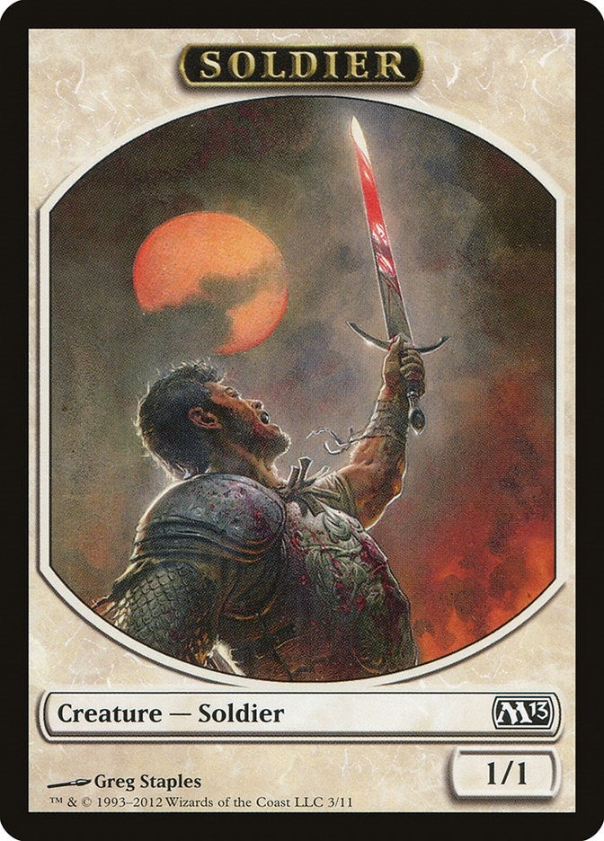 Image for Soldier Token (3) [Magic 2013 (M13)]