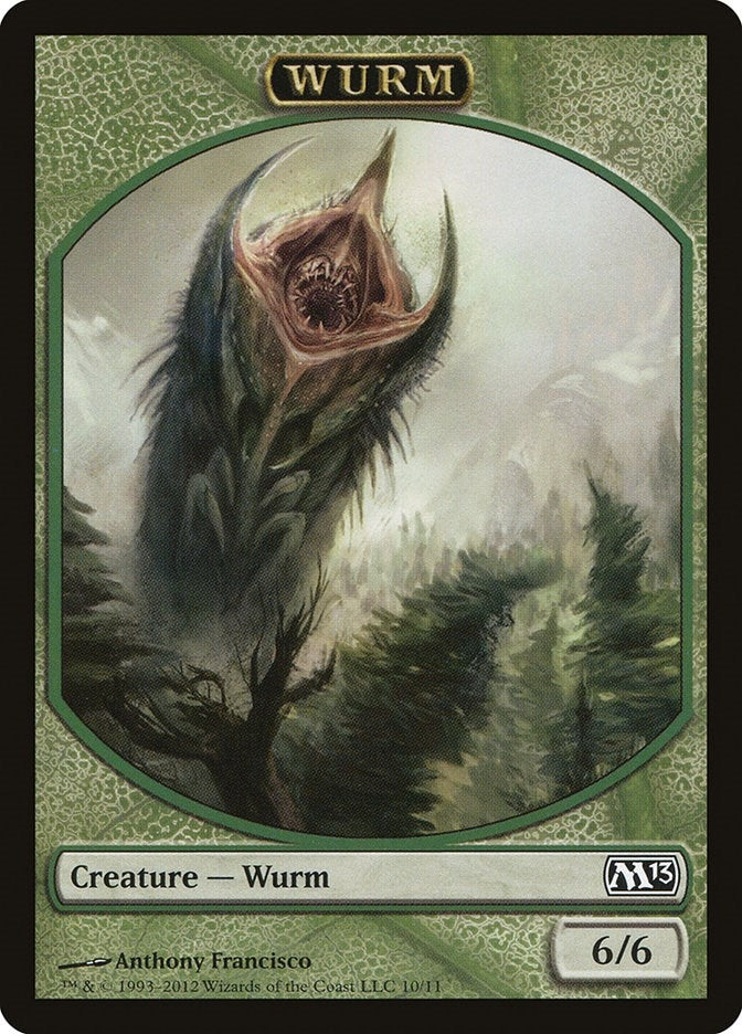 Image for Wurm Token (10) [Magic 2013 (M13)]