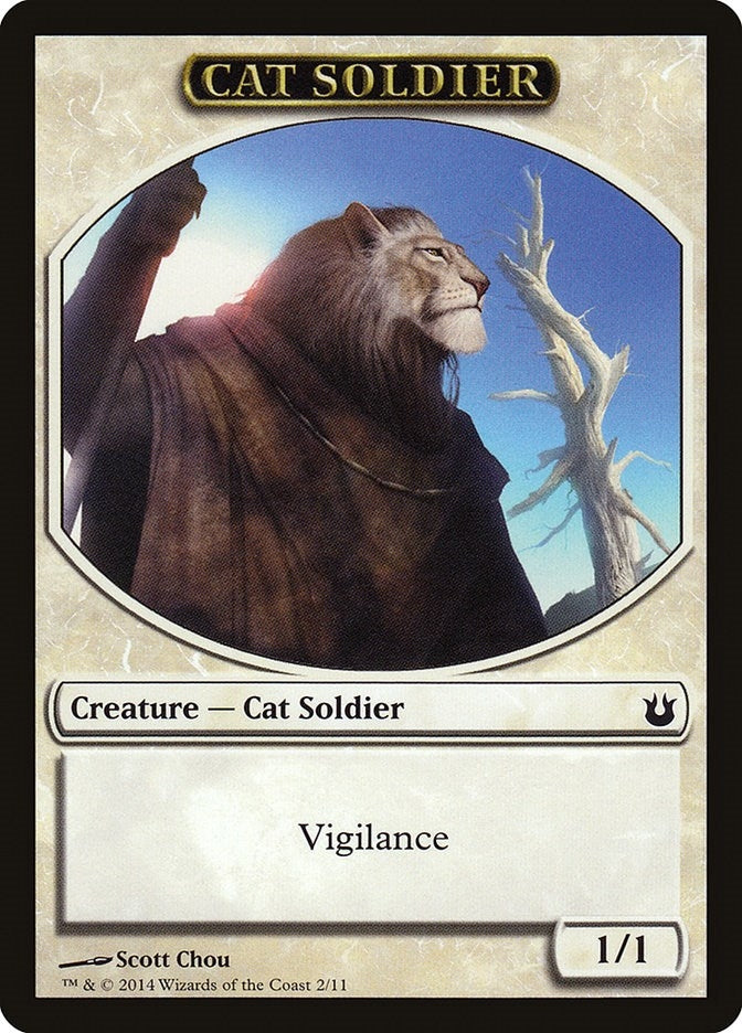 Image for Cat Soldier Token (2) [Born of the Gods]