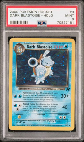 2000 POKEMON ROCKET #3 DARK BLASTOISE-HOLO PSA 9