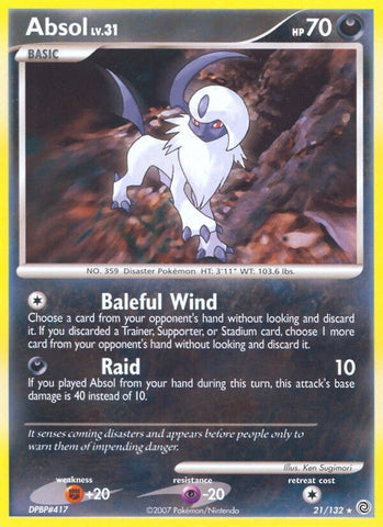 Image for Absol (21/132) [Secret Wonders]