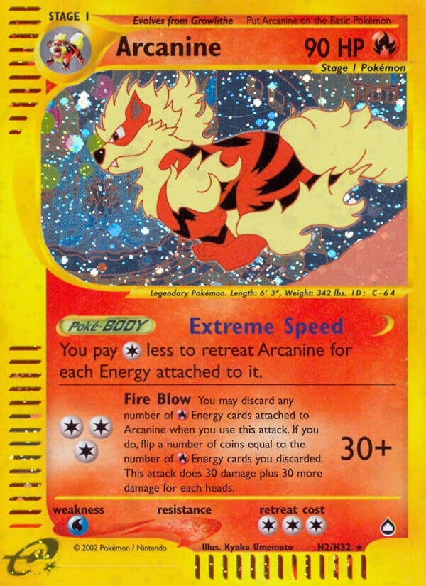 Image for Arcanine (H2) (H02/H32) [Aquapolis]