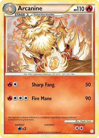 Image for Arcanine (1/123) [HeartGold SoulSilver]