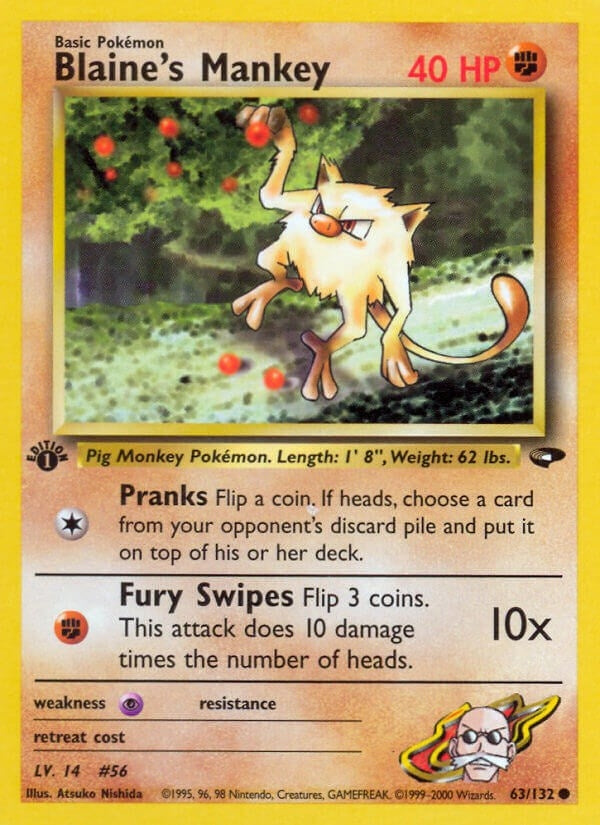 Image for Blaine's Mankey (063/132) [Gym Challenge]