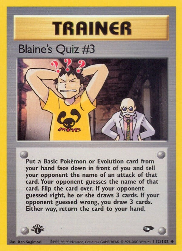 Image for Blaine's Quiz #3 (112/132) [Gym Challenge]