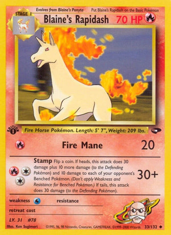 Image for Blaine's Rapidash (033/132) [Gym Challenge]