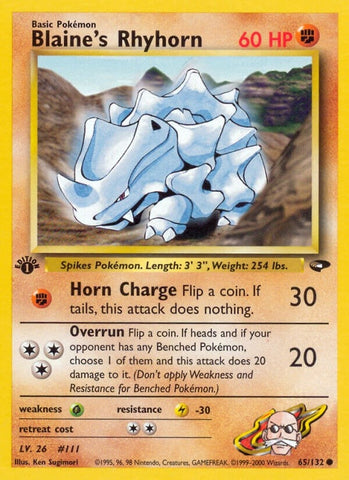 Image for Blaine's Rhyhorn (065/132) [Gym Challenge]