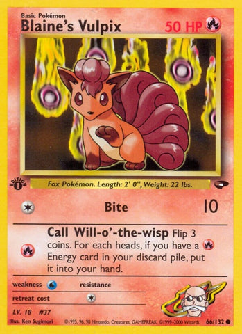 Image for Blaine's Vulpix (066/132) [Gym Challenge]