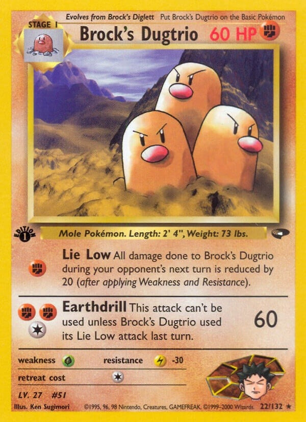 Image for Brock's Dugtrio (022/132) [Gym Challenge]