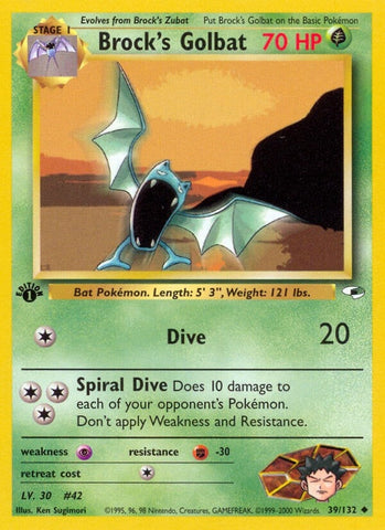 Image for Brock's Golbat (039/132) [Gym Heroes]