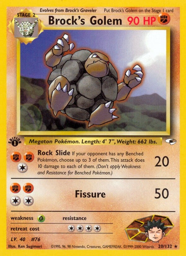 Image for Brock's Golem (020/132) [Gym Heroes]