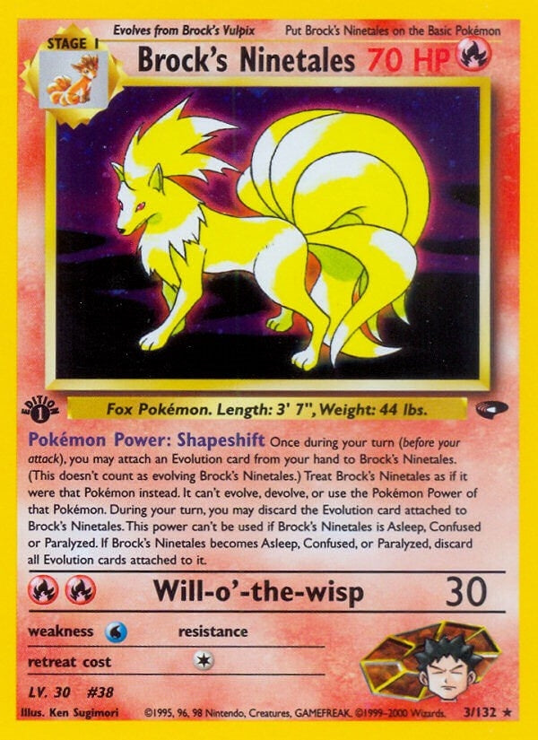 Image for Brock's Ninetales (003/132) [Gym Challenge]