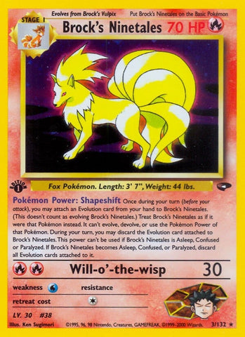 Image for Brock's Ninetales (003/132) [Gym Challenge]