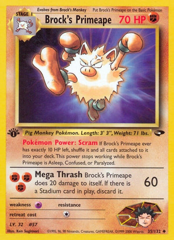 Image for Brock's Primeape (035/132) [Gym Challenge]