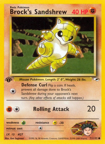 Image for Brock's Sandshrew (71) (071/132) [Gym Heroes]