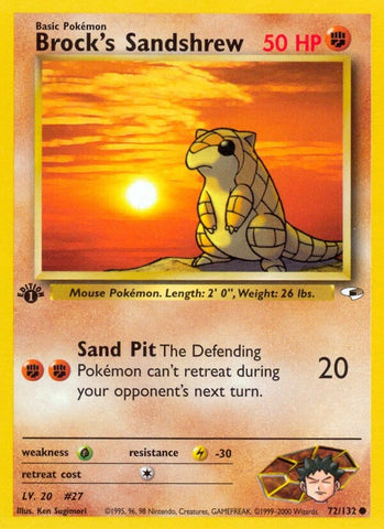 Image for Brock's Sandshrew (72) (072/132) [Gym Heroes]