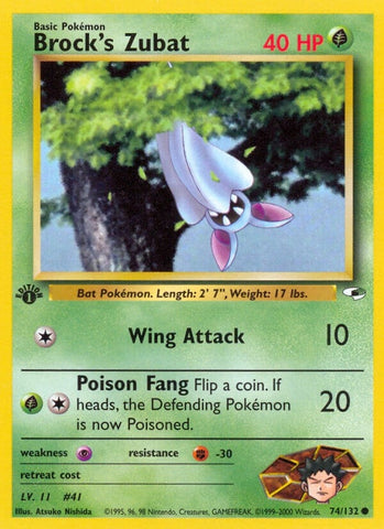 Image for Brock's Zubat (74) (074/132) [Gym Heroes]
