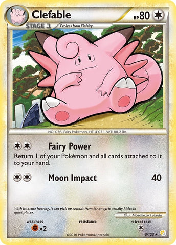 Image for Clefable (3/123) [HeartGold SoulSilver]