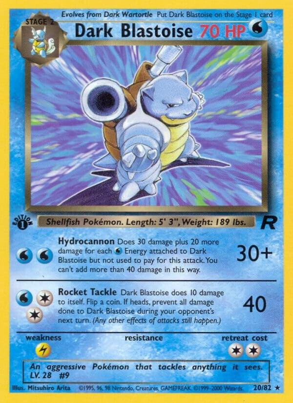 Image for Dark Blastoise (20) (20/82) [Team Rocket]