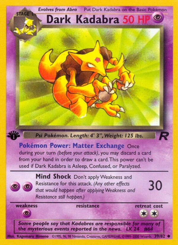Image for Dark Kadabra (39/82) [Team Rocket]