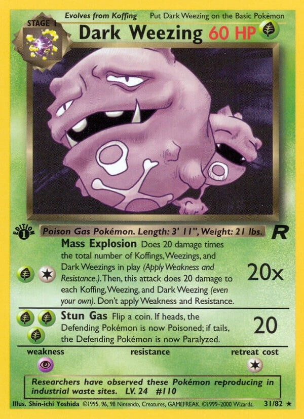Image for Dark Weezing (31) (31/82) [Team Rocket]