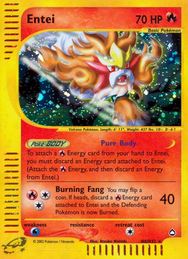 Image for Entei (H8) (H08/H32) [Aquapolis]