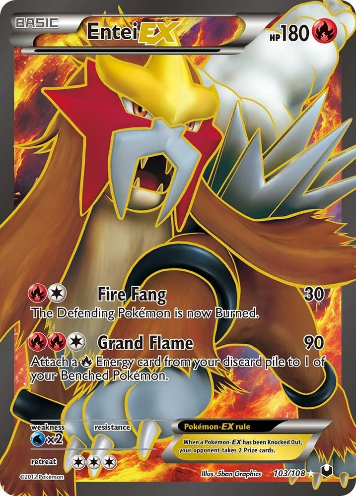 Image for Entei EX (103 Full Art) (103/108) [Dark Explorers]