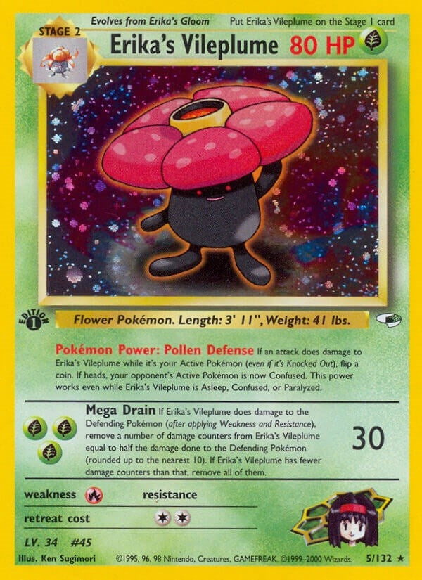 Image for Erika's Vileplume (005/132) [Gym Heroes]