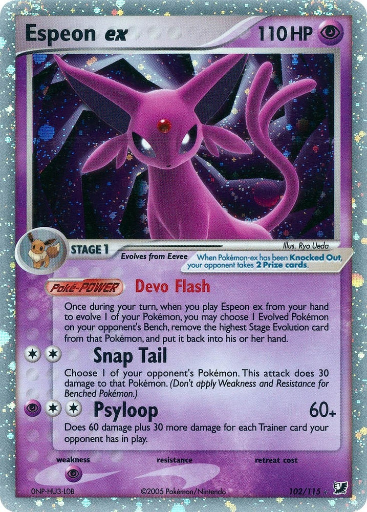 Image for Espeon ex (102/115) [Unseen Forces]