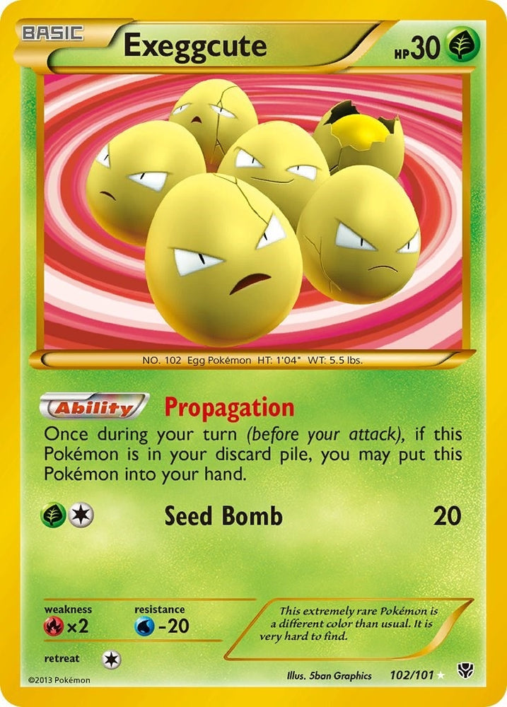 Image for Exeggcute (102 Secret Rare) (102/101) [Plasma Blast]