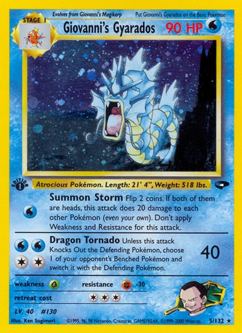 Image for Giovanni's Gyarados (005/132) [Gym Challenge]