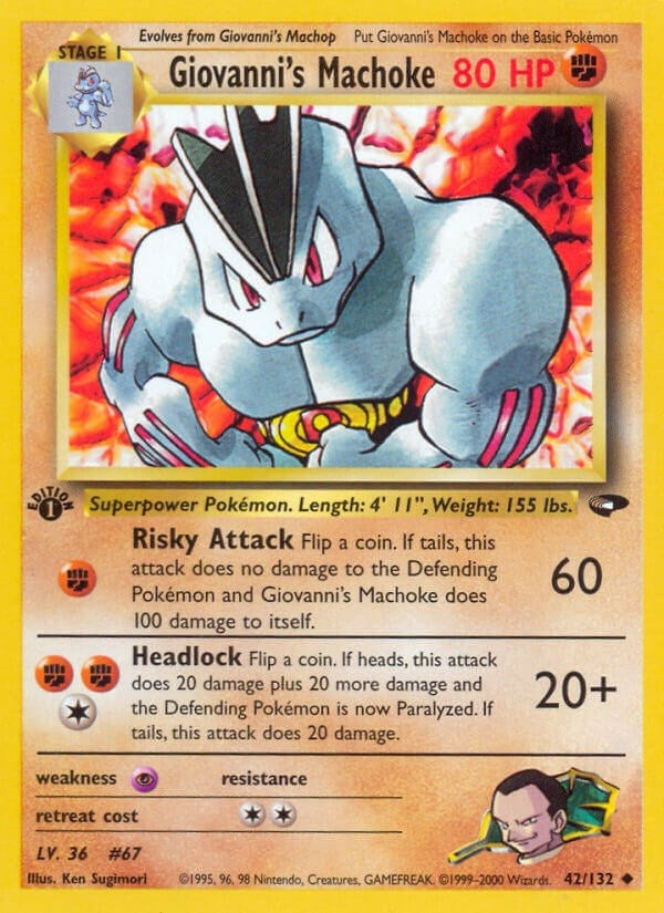 Image for Giovanni's Machoke (042/132) [Gym Challenge]