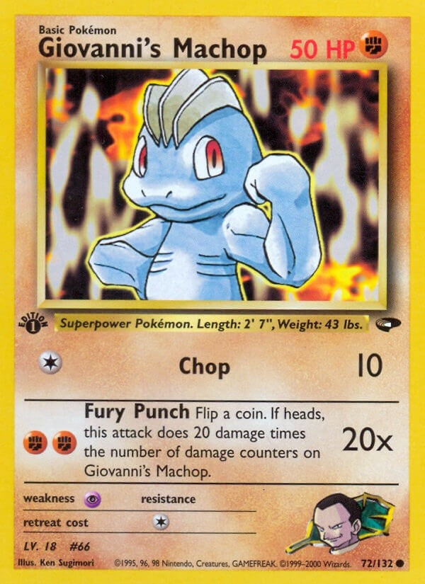 Image for Giovanni's Machop (072/132) [Gym Challenge]