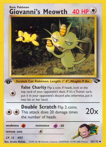 Image for Giovanni's Meowth (43) (043/132) [Gym Challenge]