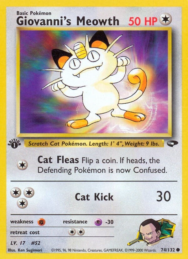 Image for Giovanni's Meowth (74) (074/132) [Gym Challenge]
