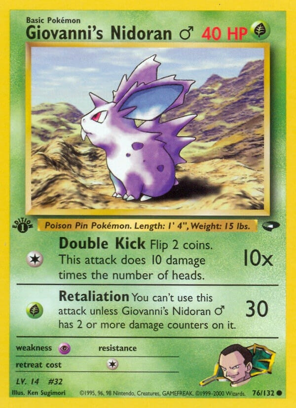 Image for Giovanni's Nidoran M (076/132) [Gym Challenge]