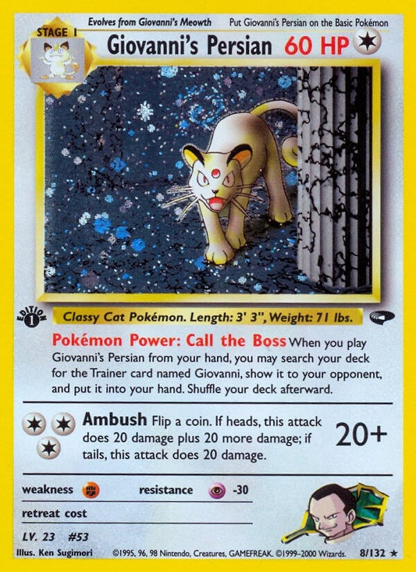 Image for Giovanni's Persian (008/132) [Gym Challenge]