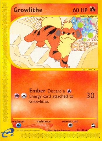 Image for Growlithe (51) (051/147) [Aquapolis]
